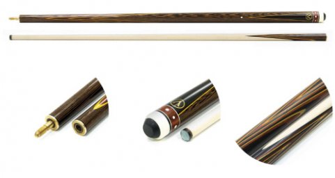 Кий / пирамида 2-pc (граб, черный граб, венге, падук, лимонник) 19 запилов