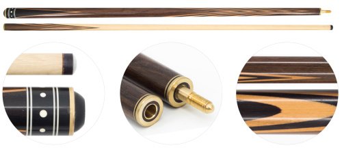 Кий / пирамида 2-pc (граб, черный граб, палисандр, груша) 15 запилов, с удлинителем